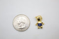 Boy & Girl Pendant Charms With Purple and Blue Cubic Zirconia Stone