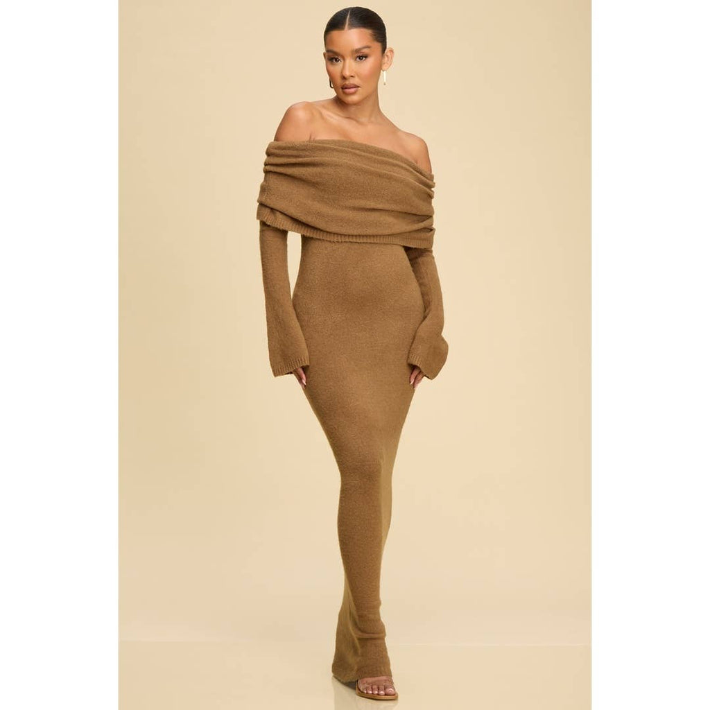 OFF/S WOOL KNIT DRESS